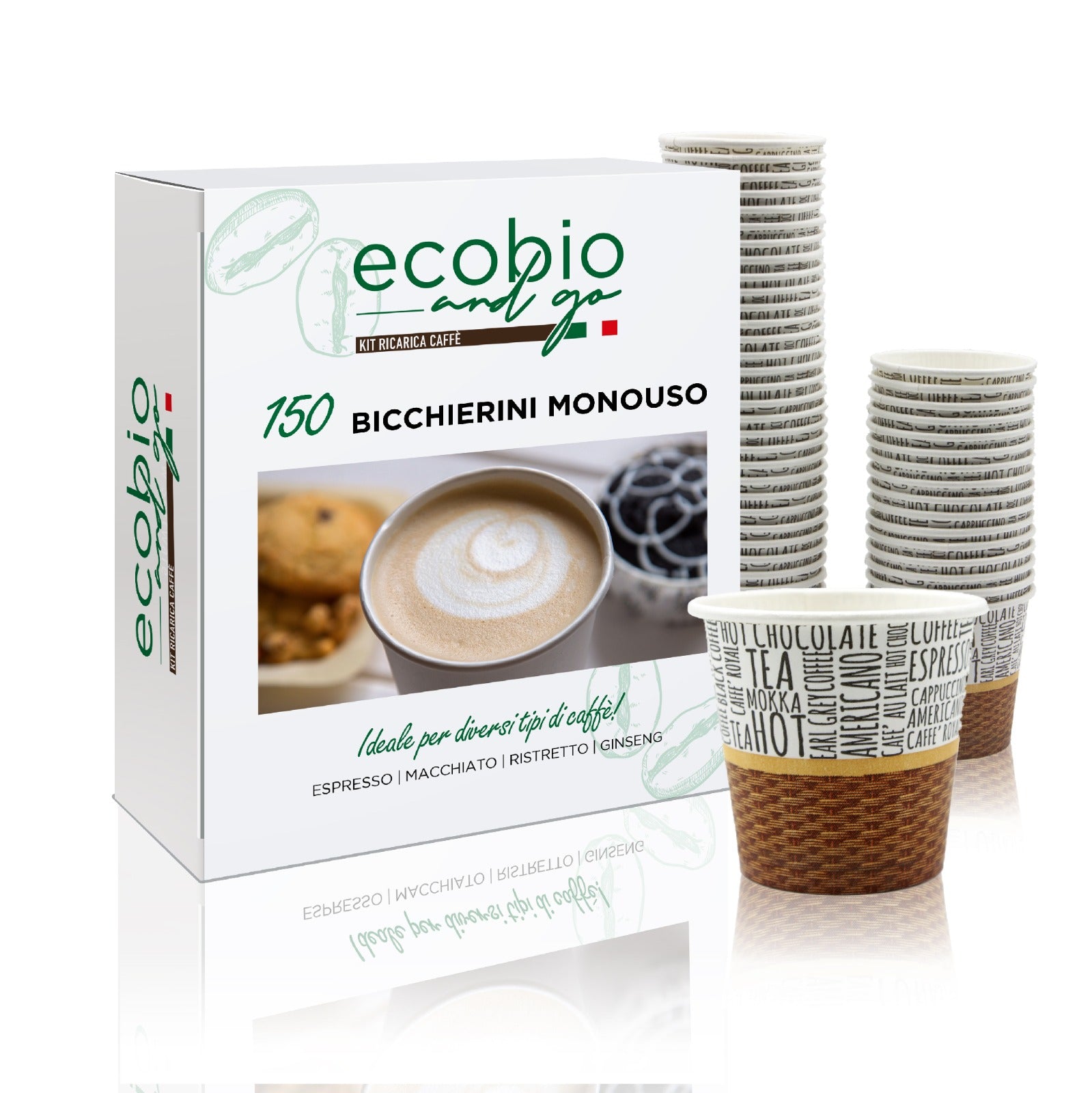 Bicchierini di carta monouso per caffè - Confezione da 1000, capacità –  Greenpaper