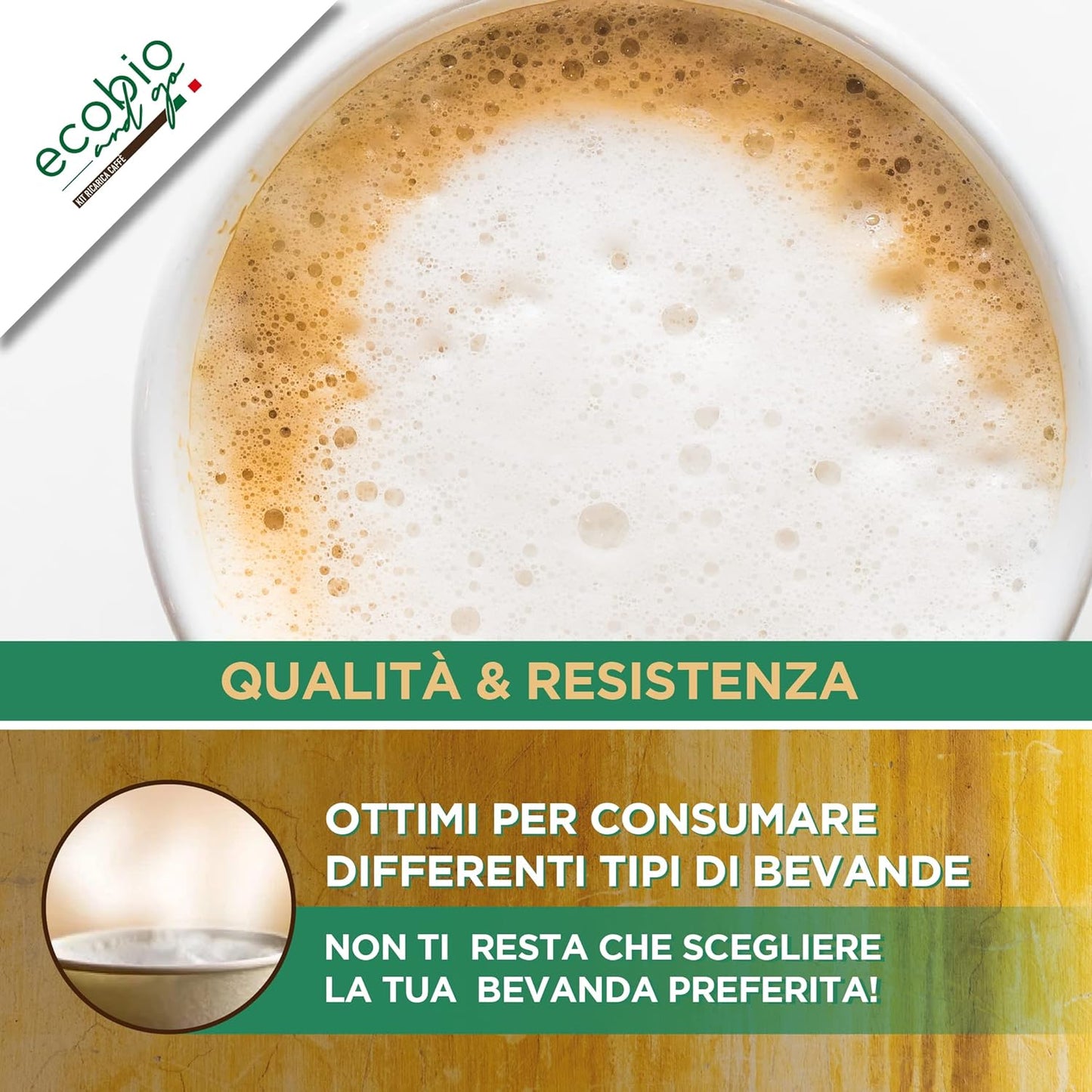 ECOBIO and GO Bicchierini Caffè in Carta 1000 Pezzi, Bicchieri Caffe Monouso Biodegradabili 75 ml, Tazzine caffè usa e getta (SUMMER VIBES)