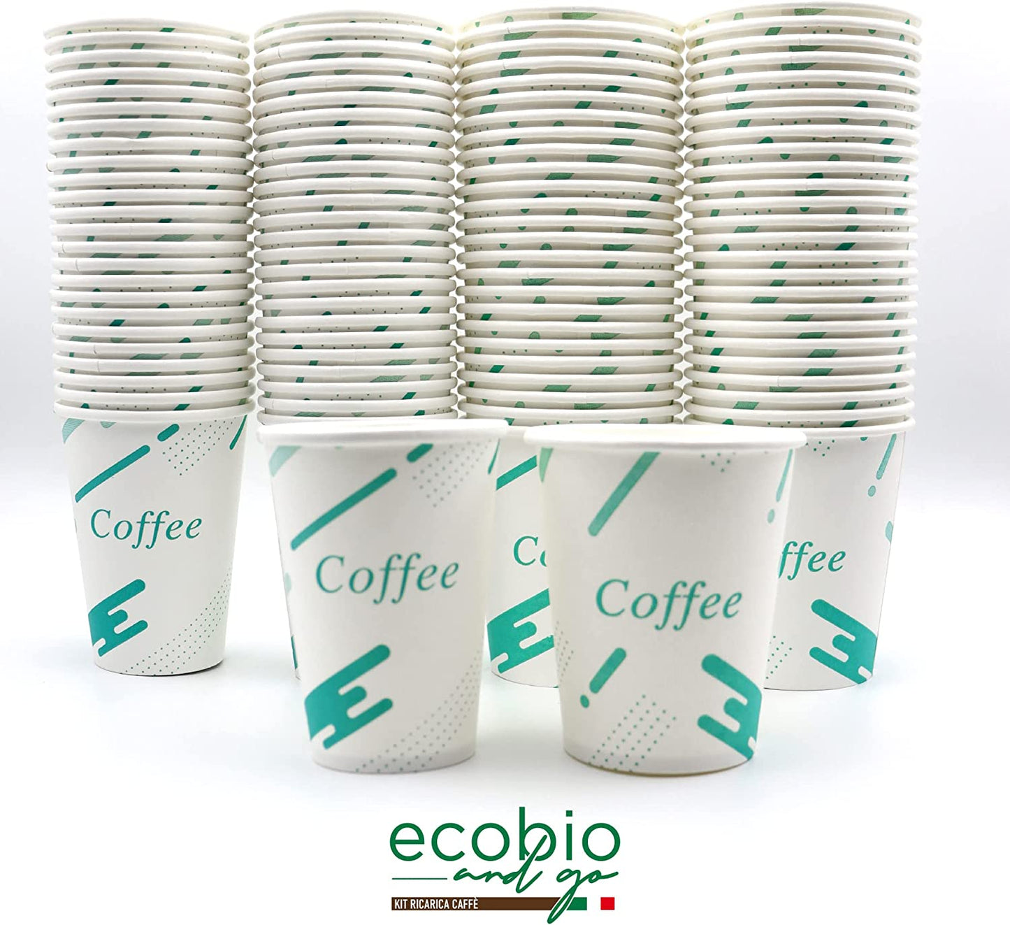ECOBIO and GO 200 Bicchieri di Carta 210ml, Bicchieri Acqua Biodegrada –  Greenpaper