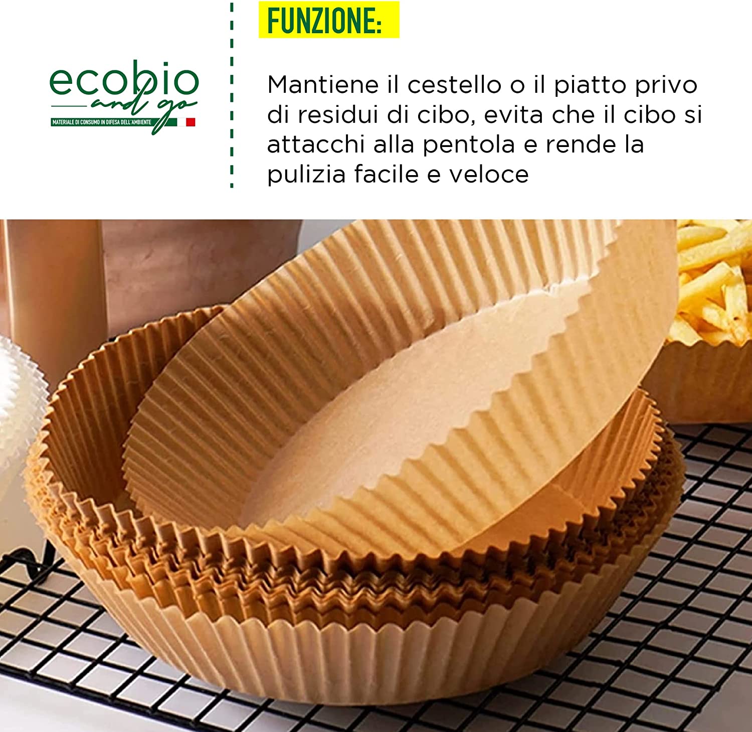 ECOBIO and GO Teglie in Silicone per Friggitrice ad Aria Set di 3 Pezz –  Greenpaper