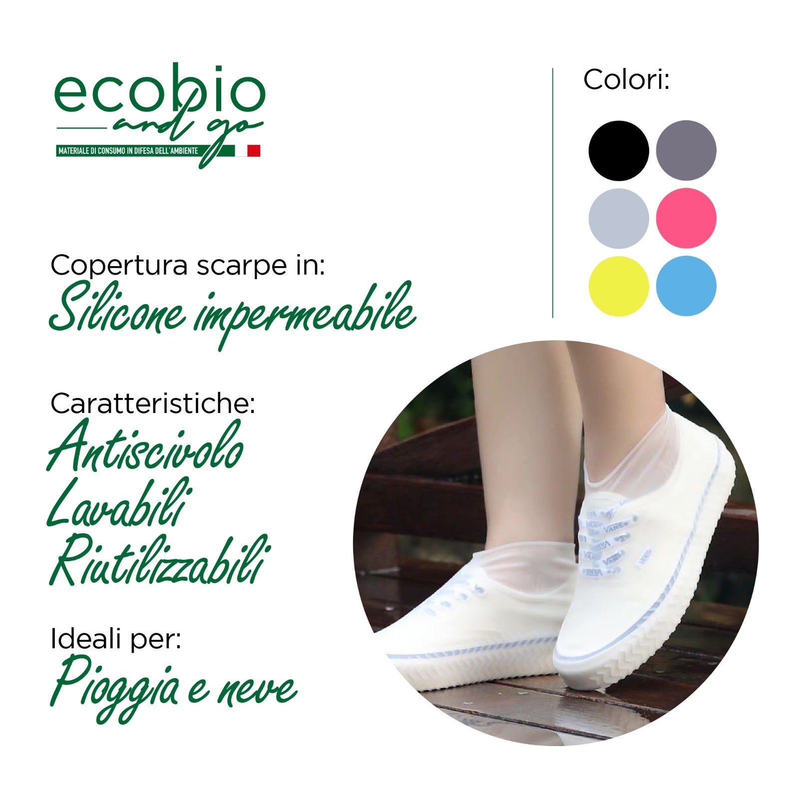 ECOBIO and GO Copriscarpe Impermeabili, Copriscarpe per Uomo e Donna i –  Greenpaper