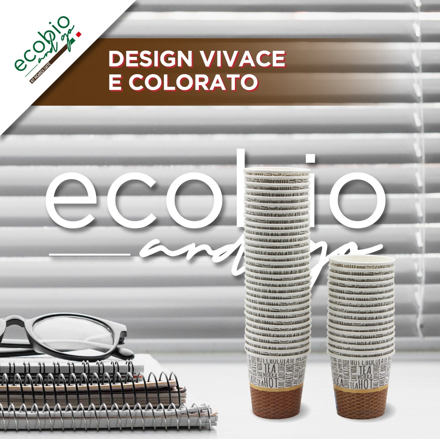 Bicchierini Caffè Carta di TEAMBIO® 1000Pz da 75ml - Bicchieri Caffe  Biodegradabili Monouso Ecologici Bio (colori misti)